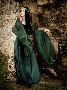 Lady Macbeth Dress $145.00 Handmade Medieval Gothic Velvet LOTR Game Medieval Green Costume Dress, Medieval Green Dress For Costume Party, Elvish Dresses For Medieval Festivals, Elven Style Medieval Dress For Medieval Festivals, Elvish Medieval Dress For Larp And Festivals, Gothic Medieval Dress For Festivals, Elvish Medieval Dress For Larp, Elvish Medieval Dress For Halloween, Fantasy Long Sleeve Medieval Dress For Festivals