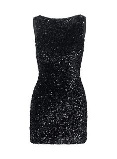 Sequin mini dress.   Boat neckline, fixed straps, partially open back, invisible zip fastening at back.  Non-stretch material, fully lined.   Princess Polly Lower Impact.   Main Face: 100% reclaimed PET Main Back: 97% polyester 3% elastane, Lining: 95% reclaimed polyester 5% elastane.  Cold hand wash. Black Sparkly Dress, Backless Mini Dress, Mini Dress Black, Sparkly Dress, Invisible Zip, Sequin Mini, Boat Neckline, Sequin Mini Dress, Princess Polly