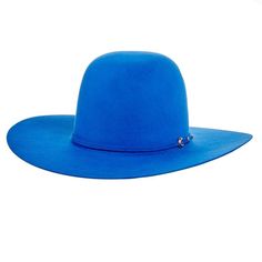 Rodeo King 7X Cobalt Blue 4" Brim Open Crown Leather Sweatband Self Band Click HERE to view our available hat creases RK322 Rodeo King Hats by W. Alboum Hat Co. has been manufactured in the USA since 1921. Rodeo King offers fine quality hats at affordable prices in the latest styles, colors, and shapes. W. Alboum Hat Co. continues to strive to make sure Rodeo King hats are the best value for your money. Blue Fedora For Country Events, Blue Adjustable Fedora For Kentucky Derby, Blue Wide Brim Adjustable Fedora, Classic Fitted Blue Hat, Blue Brimmed Hat For Rodeo, Elegant Blue Felt Hat With Flat Brim, Blue Wide Brim Hat For Rodeo, Blue Fedora For Kentucky Derby And Country Events, Blue Fitted Fedora With Flat Brim