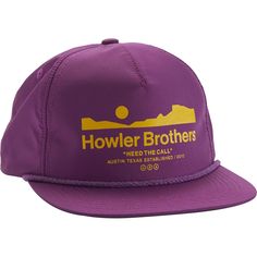 Snapbacks are here to stay and the Howler Brothers Unstructured Snapback Hat is a particularly nice one. The lightweight feel and modern design has us turning to this hat on a daily basis. Adjustable Snapback Hat With Curved Brim, Adjustable Purple Trucker Hat With Curved Brim, Adjustable Snapback Hat With Curved Bill For Travel, Adjustable Curved Bill Snapback Hat For Travel, Casual Purple Hat With Flat Brim, Casual Purple Flat Brim Hat, Howler Brothers, Nice One, Casual Hat