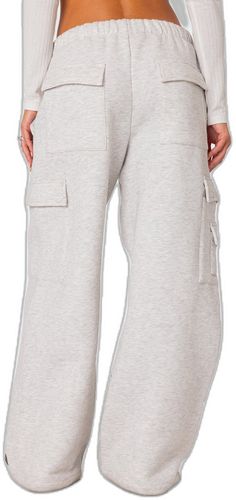 Gray Cargo Pants With Pockets, Solid Color Full-length Pants With Patch Pockets, Full Length Solid Pants With Patch Pockets, Solid Full-length Pants With Patch Pockets, Cargo Style Pants For Loungewear, Cargo Pants With Patch Pockets And Loose Fit, Gray Utility Pants With Pockets, Sporty Cargo Style Long Pants, Sporty Cargo Long Pants