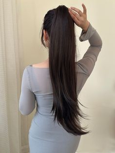 Long Hair Community, Pelo Anime, Hair Projects, Synthetic Hair Extensions, Ponytail Extension, Long Straight Hair, Anime Hair