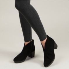 Very Flattering Munro Black Bootie Makes Foot Look Small. New In Original Box. Comfortable And Stylish! Casual Block Heel Booties For Work, Casual Booties With Block Heel For Work, Casual Workwear Booties With Block Heel, Black Suede Booties With Stacked Heel, Studded Ankle Boots, Casual Ankle Boots, Short Leather Boots, Comfort Shoes Women, Brown Leather Ankle Boots