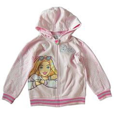 This Hoodie Is New With Tags. Description From Web: Zip Front Closure With Barbie Zipper Pull Soft Hand Print At The Front And Back Jersey Lined Hood With All Over Print Ribbed Knit Waistband And Cuffs On Seam Pockets And Kangaroo Pockets Drop Shoulder Body: 60% Cotton, 40% Polyester; Lining: 100% Polyester Winter Long Sleeve Hoodie For Playwear, Cute Hooded Fleece Tops, Winter Hooded Sweatshirt For Playwear, Hooded Winter Sweatshirt For Playwear, Cute Hooded Sweatshirt For School, Cotton Hooded Sweatshirt For Playwear, Hooded Cotton Sweatshirt For Playwear, Hooded Hoodie For Playwear In Fall, Cute Winter Hoodie For School