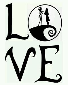 the word love written in black and white with a silhouette of a man holding a woman's hand