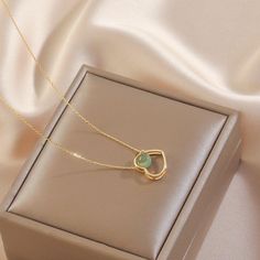 🤯 You won’t believe this! Golden heart theme jade necklace selling at $29.35 USD 🤯 🚀 Selling out fast so be quick! 🚀 #accessories #iphonecase #poster #tiktok #greatprice #sale #phoneaccessories #samsungcase #phonecase #coolfinds #plushies #jewelry #earrings #necklace #toys #plush #clothing #anime Green Heart Necklace For Valentine's Day Gift, May Birthstone Heart Pendant Necklace, Green Pendant Necklace For Valentine's Day, Valentine's Day Green Necklace With Heart Charm, Green Heart Necklace For Gift, Green Heart Charm Necklace For Gift, Green Heart Charm Necklace As A Gift, Green Double Heart Jewelry For Valentine's Day, Elegant Green Heart Necklace For Gift