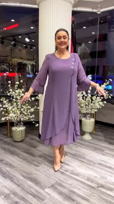 Dresses For Older Women Over 50 Classy, Petite Dresses Wedding Guest, Feeding Dresses, Dress Georgette, Women's A Line Dresses, A Line Dresses, Special Dresses, Polyester Dress, Loose Dress