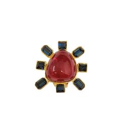 Product Description: These cabochon clip-on earrings are classic with a twist. An eye-catching cabochon center is beautifully paired with the side stones, to add a two-toned look to your collection. Dimensions: 1.25" ﻿Style Number: ﻿7954EGMR Clip On Earrings, Montana, Ruby, Product Description, Twist, Stone