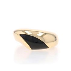 Size: 5 1/2 Brand: Kabana Metal Content: 14k Yellow Gold Stone Information Natural Onyx Color: Black Style: Solitaire Band Theme: Abstract Measurements Face Height (north to south): 3/8" (9.1mm) Rise Above Finger: 1/4" (6mm) Weight: 5.9 Grams Stamps: 14k, KBN Condition: Pre-Owned Professionally cleaned, polished, and tested to guarantee metal content. Onyx Color, Solitaire Bands, Onyx Colour, Rise Above, La Face, Gold Stone, Black Style, Cocktail Rings, Black Fashion