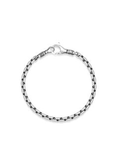 silver-tone sterling silver chain bracelet cable-link chain bead-logo detailing lobster claw fastening polished finish Nialaya Jewelry is pleased to offer free repairs on purchases for one year from purchase date. Sterling Silver Bracelet With Silver Chain For Everyday Wear, Classic Silver Cable Chain Bracelet, Classic Sterling Silver Cable Chain Bracelets, Silver Cable Chain Sterling Silver Bracelet, Sterling Silver Cable Chain Bracelet In Silver, Sterling Silver Bracelet With Cable Chain In Silver, Modern Sterling Silver Bracelet With Cable Chain, White Gold Chain Bracelet With Lobster Clasp For Everyday, Everyday White Gold Chain Bracelet With Lobster Clasp