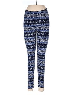 Unbranded Leggings Size: Medium Bottoms - used. 95% POLYESTER, 5% SPANDEX, Print | Leggings: Blue Print Bottoms - Size Medium Aztec Clothing, Blue Leggings, Print Leggings, Blue Print, Printed Leggings, Womens Bottoms, Women Handbags, Spandex, Leggings