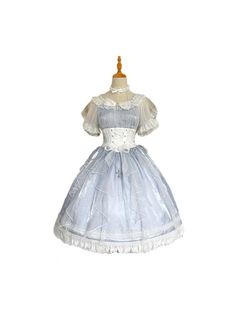 Tavmart Princess Wedding Tea Party Lolita Op Elegant Sweet Girl Dress Lace Bubble Short Sleeve Op Light Blue Spring Autumn Wedding Tea Party, Wedding Tea, Blue Spring, Princess Wedding, Blue Springs, Dress Lace, Sweet Girls, Girl Dress, Tea Party