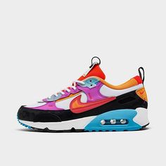 Women's Nike Air Max 90 Futura Casual Shoes| Finish Line Nike Womens Sneakers, Nike Air Max 2009, Colorful Gym Shoes, Nike Air Max 90 Women Outfit, Neon Nikes, Colorful Sneakers Women, Funky Sneakers, Shoes For Women Nike, Womens Nikes