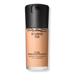 Studio Fix Fluid SPF15 24HR Matte Foundation + Oil Control - STUDIO FIX FL SPF 15 MAT RE-MASTERED N6Benefits24-hour, color-true wearWaterproof foundationTransfer-, sweat- and humidity-resistantDoes not cause acne and does not clog poresSPF 15 for broad spectrum protection against UV raysSuitable for sensitive skinNon-cakey coverageNon-creasingFragrance freeFree from animal-derived ingredientsRecyclable glass bottle96% said it left skin feeling breathable*91% said studio fix left skin looking nat Mac Studio Fix Foundation, Mac Foundation, Mac Studio Fix Fluid, Beauty App, Mac Studio Fix, Mac Studio, Eyebrow Eyeshadow, Studio Fix, Skin Prep