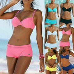 #ad Top Rated Ladies Summer Swimsuit Swimwear Women Padded Push Up Bikini Set With Boy Shorts, Women's Swimwear Shorts Swimsuit, High Cut Swimsuit, Swimwear Women, Summer Swim Suits, Women's Swimwear, High Cut, Boy Shorts, Top Rated, Womens Swimwear