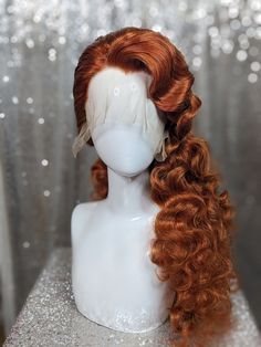 70s Formal Hair, Victorian Wigs, Wedding Hair Vintage, 1920s Wig, Wigs Colorful, Ginger Wig, Retro Curls, Drag Wigs, High Fashion Hair