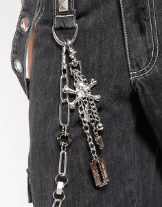 TRIPP NYC - RAZOR KEYCHAIN Banh Xeo, Room Stuff, Tripp Nyc, Bed Room, Punk Fashion, Black Denim, Black Pants, Final Sale, Blue Denim