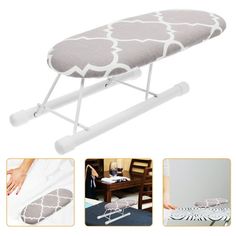 Description This is a multi-functional ironing board, can iron your sleeve cuff, neckline, collar, leg opening, offering you delicate details when you are busy with interview, business talk, formal meeting. So what are you waiting for? Come and take it home! Features - Material: Cloth, Steel, Plastic - Size: About 26.00X11.00X8.00cm/10.22X4.32X3.14inch. - Our ironing board will solve your problems quickly. - Just start ironing your cuff, collar, sleeve on your tabletop with this board and say go Foldable Ironing Board, Sleeve Ironing Board, Ironing Board Holder, Portable Iron, Business Talk, Curler Hair, Shower Hair, Hair Perm, Band Exercises