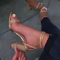 Glamorous Gold Bedazzled Sandals, Glamorous Bedazzled Gold Sandals, Crystal Open Toe Heels For Summer, Crystal Embellished Heels For Summer, Embellished Crystal Sandals, Glamorous Crystal Heels For Summer, Bedazzled Gold Open Toe Heels, Summer Crystal Heels With Rhinestones, Sparkling Crystal Heels For Summer