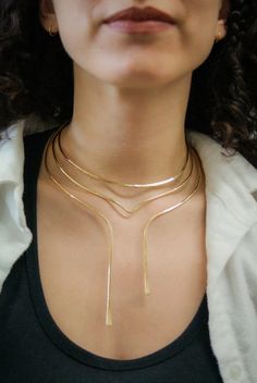 Soft Dramatic Necklace, Gold Torque Necklace, Open Collar Necklace, Bold Gold Necklace, Modern Gold Necklace, Statement Gold Necklace, Amazing Necklaces, Collar Necklace Gold, Colar Chocker