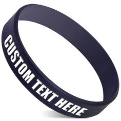 PRICES MAY VARY. Click "Customize Now" button and enter personalized text，size and font. It will display the wristband preview. Wristband width：12mm (1/2 Inch) . Wristband style：Debossed Color Filled (Text Engraved + Filled Color). Text with slight reflection, NOT just printed！Also, it can protect the ink from daily wear and tear, such as showering, swimming, or friction from skin and clothing. Debossed color filled type bracelets are high quality, durable and comfortable stretch. Our wristbands Customizable Black Wedding Jewelry, Personalized Band Bracelet For Gift, Classic Black Customizable Jewelry, Personalized Band Jewelry For Gift, Personalized Adjustable Bracelets For Personal Use, Personalized Jewelry Band For Gift, Customizable White Bracelets For Anniversary, Customizable Black Name Bracelet For Anniversary, Customizable Round Name Bracelet For Weddings