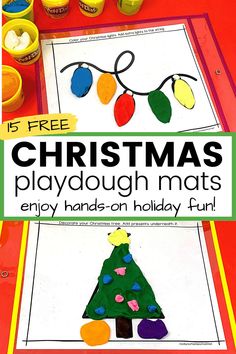 christmas playdough mats for kids to make