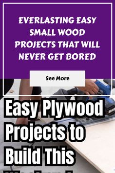 an advertisement with the words easy plywood projects to build this wood flooring project