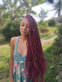 #trancasboxbraids #goddessboxbraids #vermelho #goddess Red