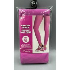 Add A Pop Of Color To Your Outfit With These Party Perfect Team Spirit Footless Adult Tights. Made Of High-Quality Nylon, These Tights Are A Perfect Fit For Women Of All Sizes. The Vibrant Pink Color Is Perfect For Any Occasion, Especially For Showing Team Spirit At Sports Events Or Parties. The Tights Come With Tags Attached And Have Never Been Worn. These Tights Are Manufactured By Amscan In China And Are Not A Modified Item. They Can Be Paired With Any Outfit To Add A Touch Of Fun And Playful Bachelorette Party Headband, Cat Tights, Black Masquerade Mask, Thigh High Tights, Green Tights, Net Stockings, Women Of All Sizes, Cosplay Cute, Knit Tights