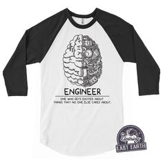 This Engineer Tech T-Shirt design is available in 8 unique clothing styles and colors in all sizes, including men and women tees, tank tops, sweatshirts, and hoodies. Each shirt graphic is professionally hand screen printed on super soft ring-spin tees with a vintage look and soft hand feel. [ SIZING MEASUREMENTS ] SEE SIZE CHART Men's & Kids Tee sizes run true to size. Whatever size you normally wear should fit fine. This includes Tanks. Women's tee sizes might run a bit small so if you are Funny Graphic Crew Neck Shirt, Top Tech Gifts, Engineer Shirt, Funny Glasses, Engineering Gifts, Tech T Shirts, Tech Gift, Women Tees, Running Tank Tops