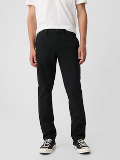 Modern Khakis in Slim Fit with GapFlex | Gap Fitted Classic Nylon Bottoms, Classic Fitted Nylon Bottoms, Functional Cotton Workwear Bottoms, Black Comfort Stretch Nylon Bottoms, Black Nylon Comfort Stretch Bottoms, Comfort Stretch Nylon Bottoms With Pockets, Functional Fitted Tapered Leg Bottoms, Fitted Functional Bottoms With Tapered Leg, Fitted Functional Cotton Bottoms