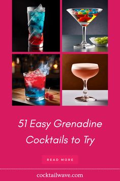 Discover 51 quick-to-make grenadine cocktails perfect for any gathering! Enjoy vibrant recipes like the fruity Tequila Sunrise, tangy Shark Bite, and sweet Jelly Bean. Whether you're hosting a party or want to unwind with a unique drink, these cocktails bring a burst of flavor and creativity. Explore refreshing combinations, from the light Dusty Rose to the rich Independence cocktail, koiishments of colors and taste. Perfect for summer or any occasion, pop some grenadine for an instant splash of fun!