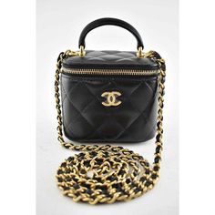 Chanel 21a Black Mini Vanity With Chain Top Handle Logo Shoulder Crossbody Bag ********** Chanel ********** Brand: Chanel Size: Mini (4.3 X 3.3 X 2.7) Name: Small Vanity With Classic Chain (Mini) Color: Black Style: Handle / Crossbody Bag Style #: Ap2198 B05810 94305 Collection: 21a Material: Lambskin Leather Top Handle Strap Classic Vanity On Chain Crossbody Bag Black Quilted Lambskin Leather Material Iconic Cc Logo At The Front Zipper Around Closure Gold Tone Hardware Single Chain Strap With 2 Chanel Small Sling Bag, Chanel Cross Body Bag, Classic Vanity, Mini Vanity, Small Vanity, Chanel Brand, Bag Chanel, Chain Top, Crossbody Bag Black