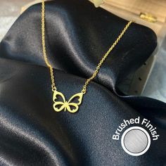 HOW TO ORDER  1. Choose the metal and plated you want 2. Choose the chain thickness and length (all chains will come with + 2 inch for adjustment)  we have to options  22-23mm diameter widest part  Brushed finish Stainless steel gold plated if you want any custom design or size you can always text to discus Minimalist Butterfly, Necklace Butterfly, Necklace Minimalist, Butterfly Necklace, Perfect Gift For Her, Gift For Mom, Charm Necklace, Necklace Etsy, Gift For Her