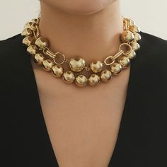 This Double Layered Faux Pearl Necklace comes in three stunning color options: Gold, White, and Gold+White. Elevate your style with this elegant and versatile necklace that is sure to turn heads. Material: imitation pearl+aluminum chain Chic Alloy Necklaces For Party, Elegant Metal Layered Necklace For Party, Chic Alloy Choker Jewelry, Gold-tone Beaded Chain Metal Jewelry, Gold-tone Metal Jewelry With Beaded Chain, Chic Alloy Choker, Gold-tone Beaded Metal Jewelry, Elegant Metal Layered Necklace With Beaded Chain, Party Metal Chain Necklace With Pearl Chain