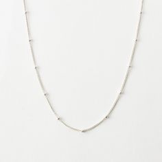 An essential chain with a texture that makes layering easy. Looks great with other pieces, or as an everyday staple on its own. Simple Jewelry With Delicate Link Chain, Delicate Satellite Chain Necklace For Everyday, Trendy Satellite Chain Jewelry For Everyday, Everyday Long Silver Chain Necklace, Simple Necklace With Delicate Chain For Layering, Trendy Everyday Jewelry With Satellite Chain, Simple Delicate Chain Necklace For Layering, Minimalist Satellite Chain Necklace For Layering, Simple Everyday Layered Necklace With Delicate Chain