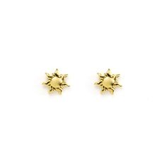 Earrings - Princess Collection - Punzie's Sun Sun Earrings Studs, Trendy Gold-tone Jewelry With Matching Earrings, Hypoallergenic Gold-tone Brass Jewelry, Trendy Gold Plated Nickel-free Jewelry, Trendy Nickel-free Gold-plated Jewelry, Trendy Gold-tone Hypoallergenic Earrings, Trendy Gold Tarnish Resistant Clip-on Earrings, Everyday Gold-tone Hypoallergenic Earrings, Trendy Hypoallergenic Gold-tone Earrings