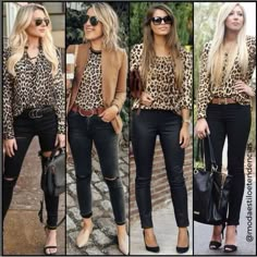 Nwot Condition. Print Blouse Outfit, Printed Top Outfit, Printed Shirt Outfit, Leopard Print Outfits, Animal Print Outfits, Leopard Print Shirt, Trendy Fall Outfits, Leopard Print Blouse, Casual Chic Outfit