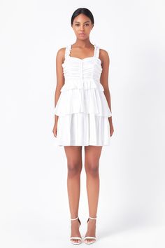 The perfect party dress for your next night out. This stunning corset mini dress is sure to turn heads. With its pretty ruffles and alluring side zipper, it's perfect for making a statement. Whether you're dressing up or dressing down, this versatile piece is a must-have in every girl's wardrobe. Ruched corset Ruffled shoulder straps Double ruffle bottom Mini length Lining Side zipper Hand wash cold Do not bleach Do not tumble dry Iron low Shell: 75% Cotton 25% Nylon Lining: 100% Polyester HN698 Corset Mini Dress, Grad Dresses, Girls Wardrobe, Perfect Party, Every Girl, Dressed Down, Shoulder Straps, Side Zipper, Ruffles