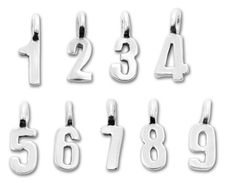 Super cute number charms. Solid 925 Sterling Silver 1-9 numbers charms. This listing is for ONE charm. Add a charm! Make your piece even more personal by adding one or more numbers! You can also have it attached to the clasp OR as a dangle beside your focal pendant. Looks beautiful on its' own or as a layering piece. These tiny flashy charms make very special gifts for all ages and occasions. These are mini charms, and measure on average 8 mm high x 5 mm wide depending on the number. IMPORTANT: Letter Charm Bracelet, Paw Print Bracelet, Lovers Bracelet, Murano Glass Necklaces, Silver Numbers, Lampwork Earring, Mini Charm, Personalized Pendant, Bracelet Charm