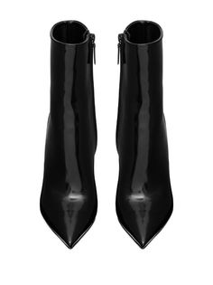 Saint Laurent Opyum 110mm Leather Boots - Farfetch Calf Leather Heeled Boots With 4-inch Pointed Toe, Luxury High Heel Boots With Zipper Closure, Luxury Platform Boots With Sculpted Heel And Pointed Toe, Sleek High Heel Boots With Sculpted Heel, Calf Leather Boots With 4-inch Heel And Pointed Toe, Sleek Calf Leather High Heel Boots, Sleek High Heel Calf Leather Boots, Sleek High Heel Boots With Reinforced Heel, Sleek High Heel Boots With Padded Heel