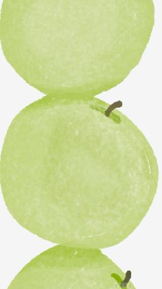 two green apples sitting on top of each other