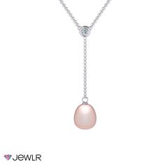 This elegant long-drop pendant features a unique pink freshwater pearl below a sparkling bezel-set stone. Choose your favorite gemstone to make this pendant 100% personalised. Perfect for a fancy night out or even the perfect way to elevate a simple daytime or evening look. Whether she is your wife, girlfriend, mother, sister, or friend, the woman you love is sure to appreciate this outstanding gift. Elegant Drop Jewelry With Bezel Setting, Elegant Pink Pearl Drop Necklace, Classic Pink Drop Jewelry, Elegant Pink Pearl Gemstone Necklace, Elegant Gemstone Dangle Drop Necklace, Elegant Pink Dangle Necklaces, Elegant Pink Pearl Pendant Necklace, Elegant Pink Pendant Pearl Necklace, Pink Pearl Pendant Jewelry For Anniversary