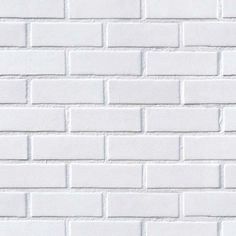 a white brick wall is shown with no mortars or mortars on the side