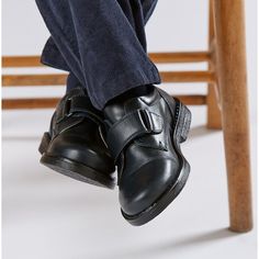 Simple and fuss-free, these boy's school shoes feature a single strap fastening for an adjustable and comfortable fit, and a soft heel and ankle pad to support and protect little feet. Made and lined with 100% premium European leather for comfort, this bestselling boy's school shoe style is available up to a size EU41so they can wear their favourite shoe year after year. | Trotters London | George School Shoes (Black, Size 28) | Maisonette collects the best children’s products from around the wo Walking Shoes With Secure Fit And Round Toe, Secure Fit Walking Shoes With Round Toe, School Shoes Black, Boys School Shoes, School Shoe, Soft Heels, London Shoes, Boy Accessories, Shop Shoes