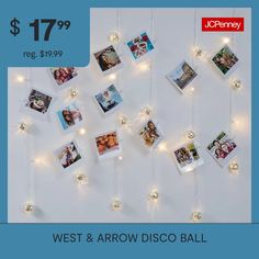 the west and arrow disco ball is on sale for $ 17 99 at jc penney