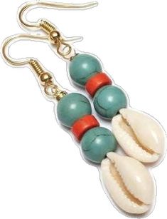 Traditional Handmade Jewelry For Vacation, Handmade Casual Shell Jewelry, Casual Handmade Shell Jewelry, Bohemian Shell-shaped Jewelry With Colorful Beads, Handmade Turquoise Beachy Jewelry, Bohemian Turquoise Earrings For Beach, Turquoise Bohemian Earrings For Beach, Bohemian Shell-shaped Earrings For Gift, Casual Handmade Shell-shaped Jewelry