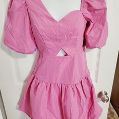 Nwt Shein Pink Dress. Size Small. Us Size 4. Fitted A-line Puff Sleeve Dress For Day Out, Spring Fit And Flare Dress With Puff Sleeves, Summer Pink Puff Sleeve Dress For Date Night, Spring Fit And Flare Mini Dress With Puff Sleeves, Fitted Puff Sleeve Dress For Spring Date Night, Chic Spring Puff Sleeve Fit And Flare Dress, Chic Fit And Flare Puff Sleeve Dress For Spring, Chic Spring Fit And Flare Puff Sleeve Dress, Spring A-line Puff Sleeve Fitted Dress