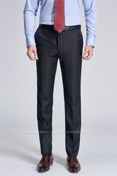 Find Darius Classic Dark Grey Mens Suit Pants with Stripes for any occasion at BradyMensuit, from casual weekend slacks and chino pants, to mens dress pants and tuxedo pants. Shop online with Dark Gray Stripe men's pants in any size you want.. Slim Fit Suits With Straight Pants For Semi-formal Occasions, Semi-formal Slim Fit Suits With Straight Pants, Slim Fit Semi-formal Suit Trousers, Semi-formal Slim Fit Suits With Trousers, Semi-formal Slim Fit Suit Trousers, Business Suits With Slim Fit Trousers, Slim Fit Business Suits With Straight Pants, Elegant Pinstripe Tapered Leg Pants, Fitted Elegant Chinos For Semi-formal Occasions