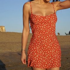 Material: Polyester Gender: Women Item Type: Dress Sleeve Length: Sleeveless Color: Red Size: S, M, L, XL Clothes For Hot Weather, Sun Dress Short, Orange Sun Dress, Hot Summer Outfits, 2000 Fashion, Quoi Porter, Dress Sleeve Length, Mini Dress Formal, Flirty Dresses